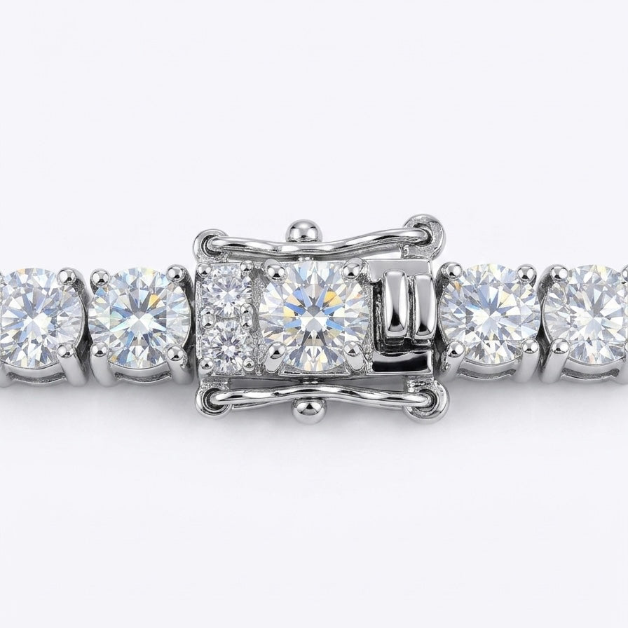 Diamond bracelet on a white background