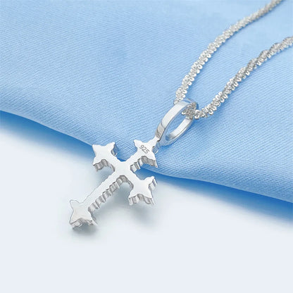 ROMANIAN 2.8ctw Moissanite Vintage Cross Pendant