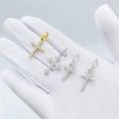 ROMANIAN 2.8ctw Moissanite Vintage Cross Pendant