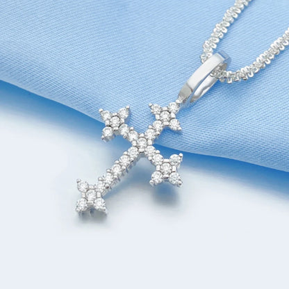 ROMANIAN 2.8ctw Moissanite Vintage Cross Pendant
