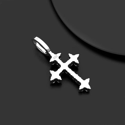 ROMANIAN 2.8ctw Moissanite Vintage Cross Pendant