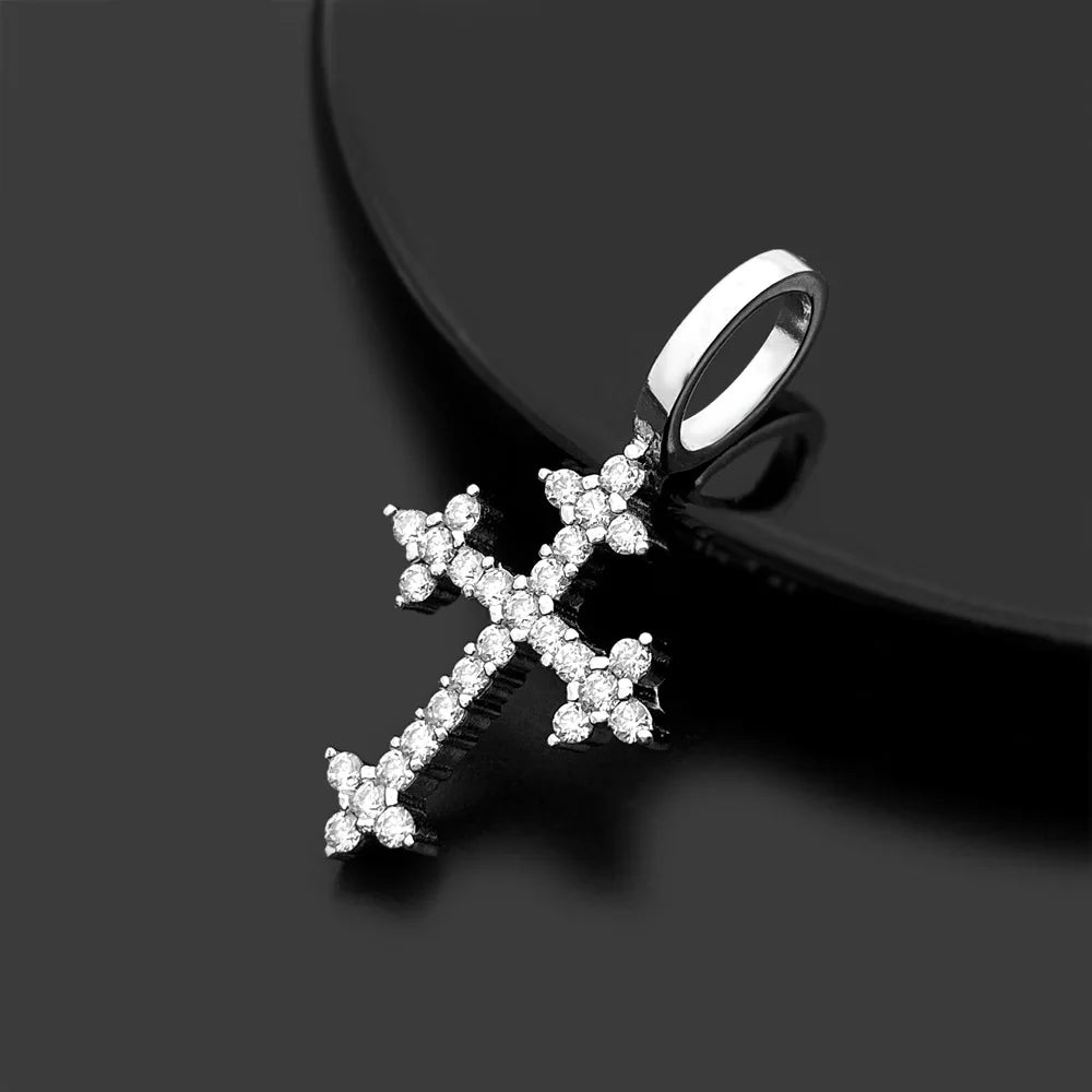 ROMANIAN 2.8ctw Moissanite Vintage Cross Pendant