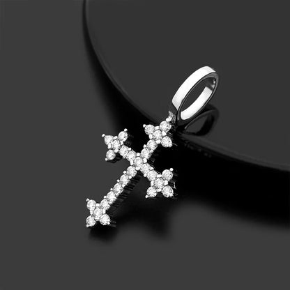 ROMANIAN 2.8ctw Moissanite Vintage Cross Pendant