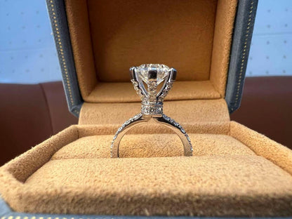 MY QUEEN 1.75-2.75ctw Moissanite Hight Setting Ring