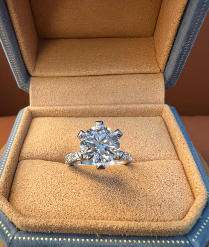 MY QUEEN 1.75-2.75ctw Moissanite Hight Setting Ring
