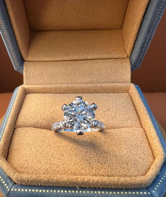 MY QUEEN 1.75-2.75ctw Moissanite Hight Setting Ring