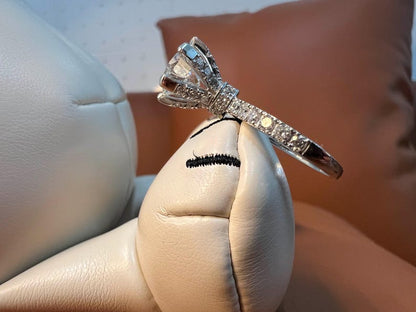 MY QUEEN 1.75-2.75ctw Moissanite Hight Setting Ring