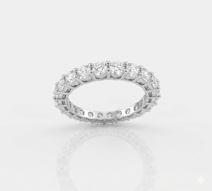 Diamond ring on a light gray background